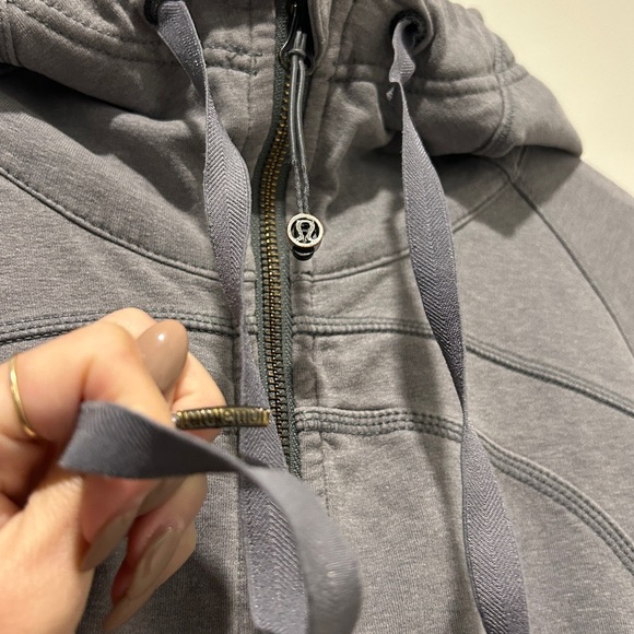 Lululemon Gray Scuba Hoodie Zip Jacket Sz 8 - Picture 2 of 8